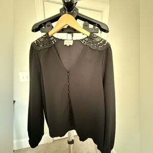 Sézane Amelia blouse. Black.